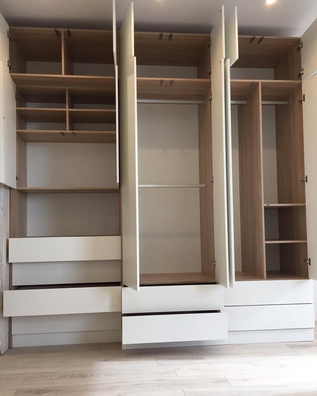 Распашные шкафы-Белый распашной шкаф «Модель 5»-фото3